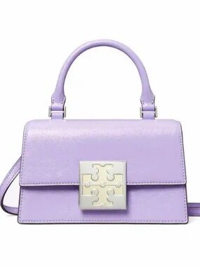 Tory Burch Bon Bon Mini hand bag in shiny leather